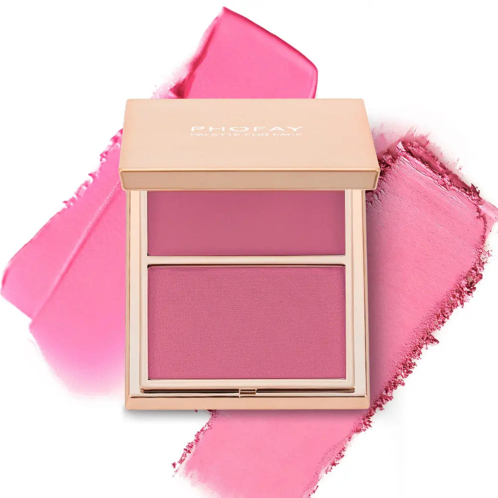 PHOFAY Double-Take Cream & Powder Blush Duo - BlushBea-Mali
