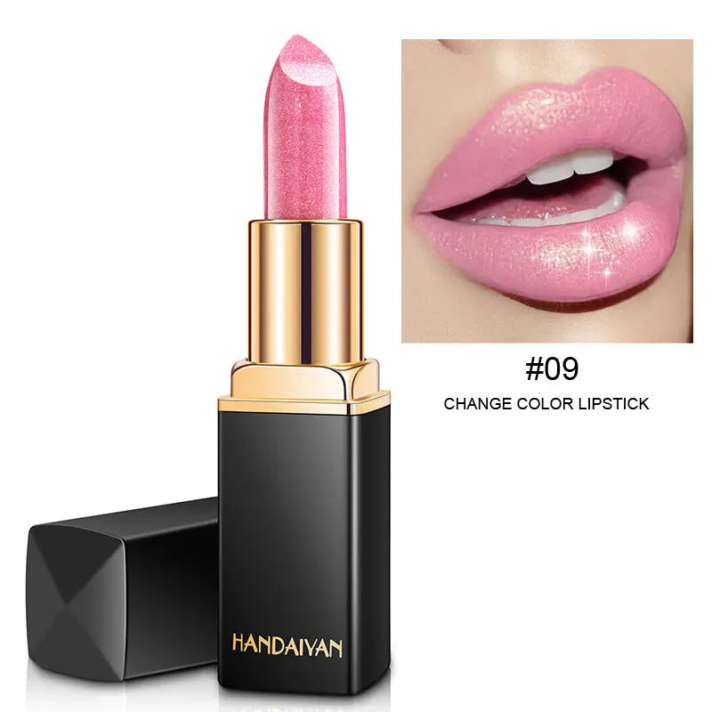 Shiny Metallic Lipstick Pearlescent Color Temperature Change Lipstick Gilt Lipstick BlushBea_Mali