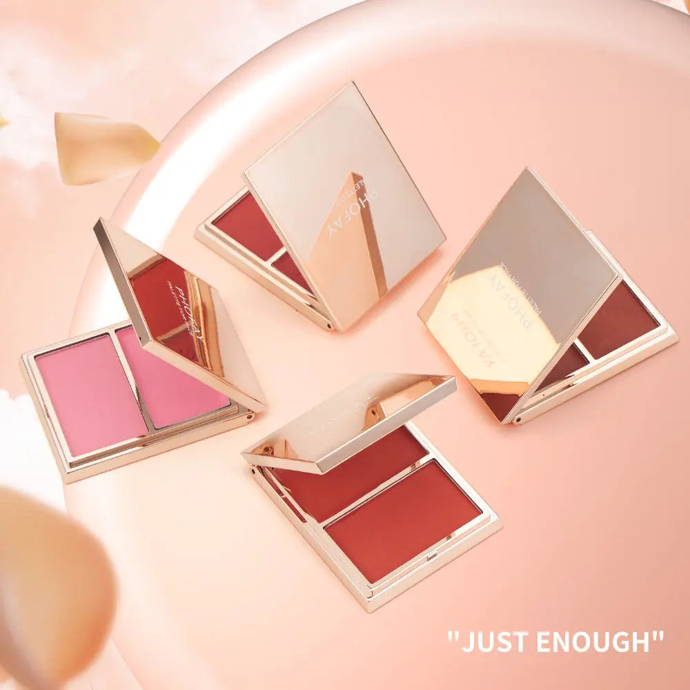 PHOFAY Double-Take Cream & Powder Blush Duo - BlushBea-Mali