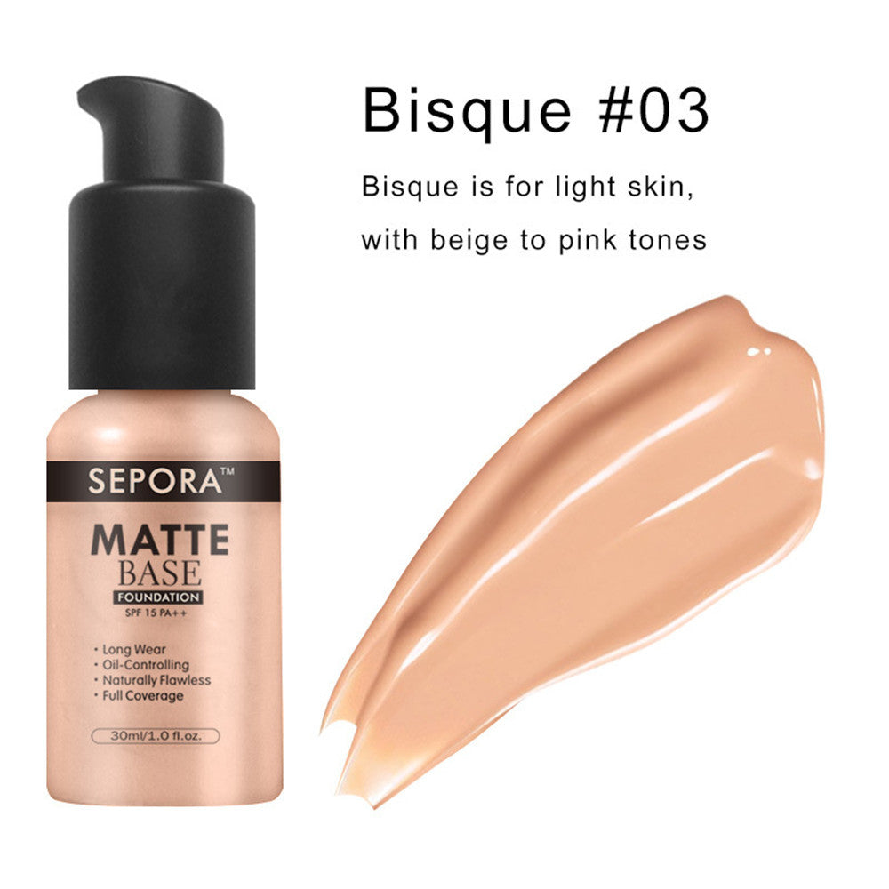 Isolate Waterproof Natural Concealer Base Makeup Matte Liquid Foundation Oil Control Foundation Cream BlushBea_Mali