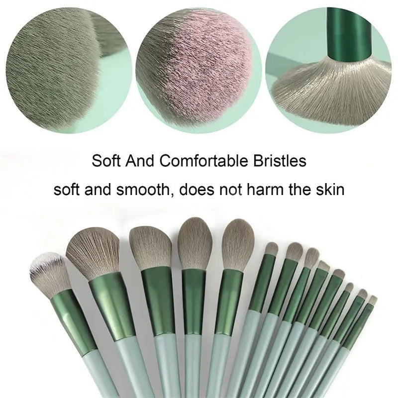 13Pcs Makeup Brush Set Make Up Concealer Brush Blush Powder Brush Eye Shadow Highlighter Foundation Brush Cosmetic Beauty Tools BlushBea_Mali