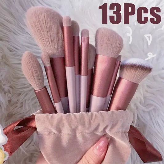 13Pcs Makeup Brush Set Make Up Concealer Brush Blush Powder Brush Eye Shadow Highlighter Foundation Brush Cosmetic Beauty Tools BlushBea_Mali
