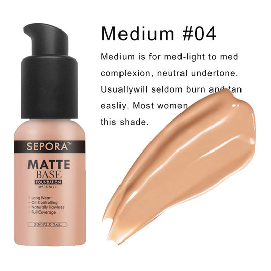 Isolate Waterproof Natural Concealer Base Makeup Matte Liquid Foundation Oil Control Foundation Cream BlushBea_Mali