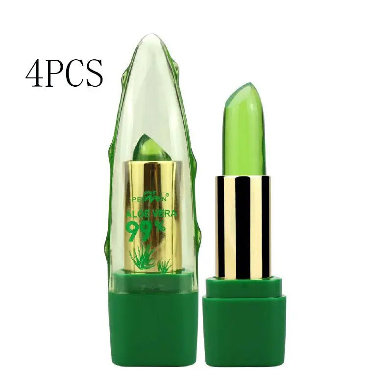 Aloe Vera Gel Color Changing Lipstick Gloss  Moisturizer Anti-drying Desalination Fine-grain Lip Blam Care BlushBea_Mali