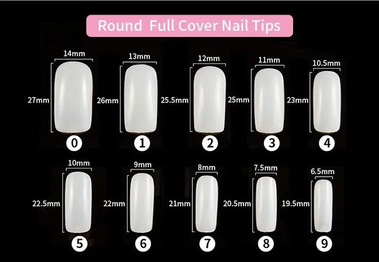 500 French nails - BlushBea-Mali