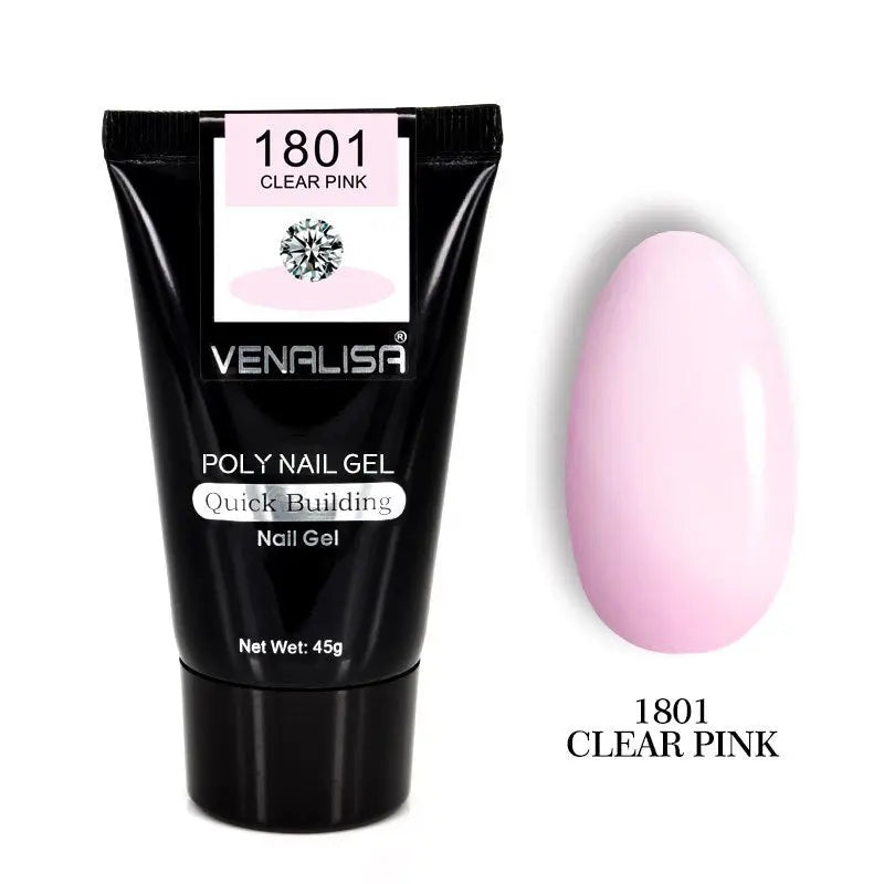 Venalisa Poly Nail Gel Kit Nail Fesign Builder Nail Gel Acrylic Transparent Crystal Coumuflage Set Nail Extend Jelly Gel Polish - BlushBea-Mali