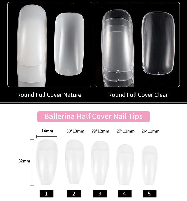 500 French nails - BlushBea-Mali