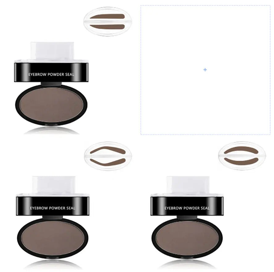 Eyebrow Powder Stamp Tint Stencil Kit Cosmetics Professional Makeup Waterproof Eye Brow Stamp Lift Eyebrow Enhancers Stencil Kit - BlushBea-Mali