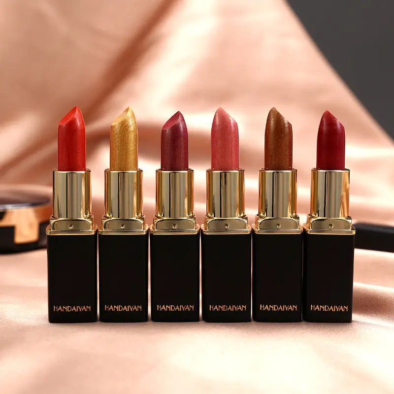 Shiny Metallic Lipstick Pearlescent Color Temperature Change Lipstick Gilt Lipstick BlushBea_Mali