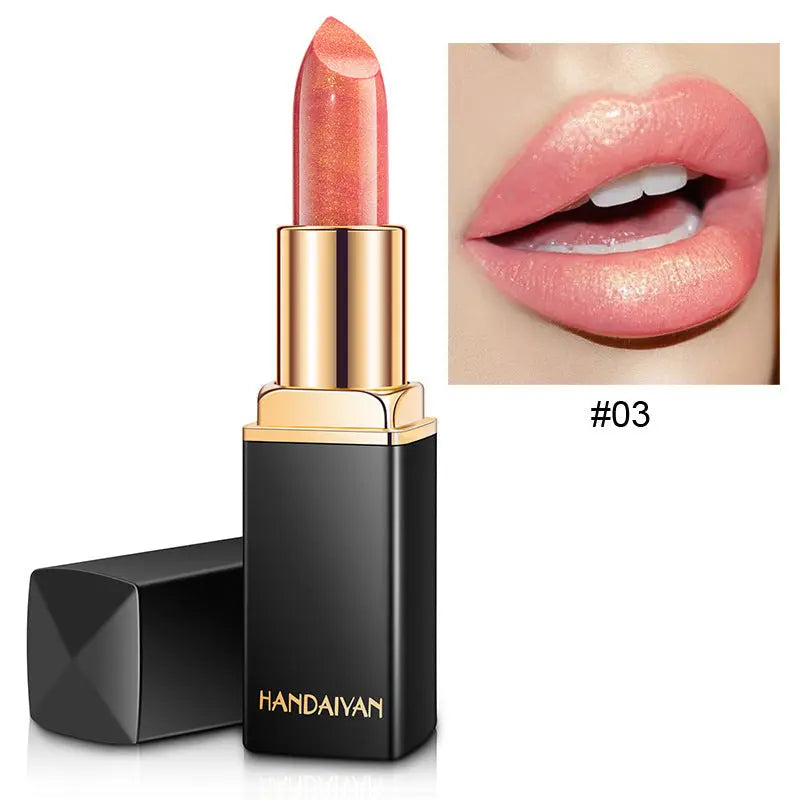 Shiny Metallic Lipstick Pearlescent Color Temperature Change Lipstick Gilt Lipstick BlushBea_Mali
