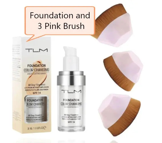 Temperature Liquid Foundation Concealer Portable Natural Color Makeup Foundation BB Concealer BlushBea_Mali