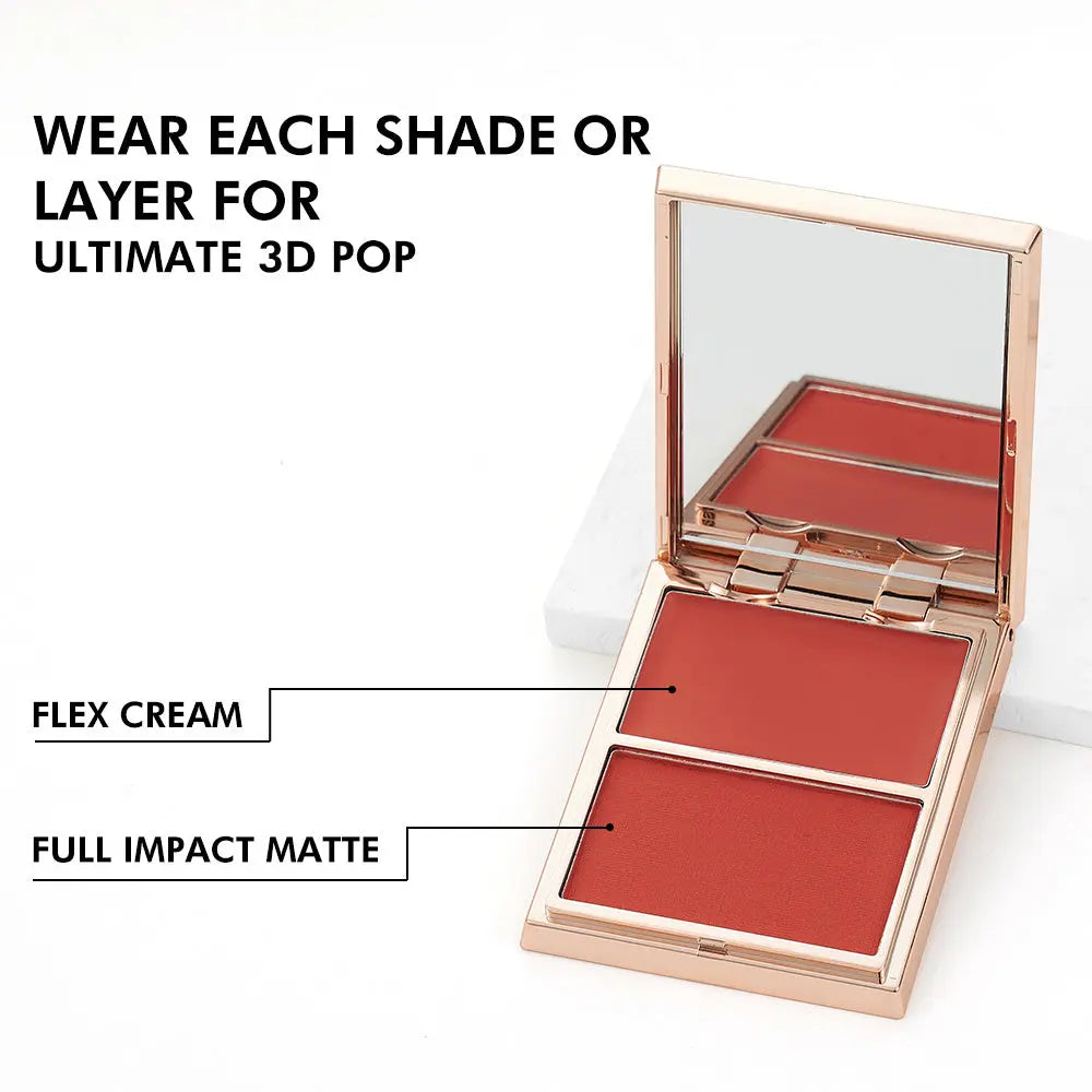 PHOFAY Double-Take Cream & Powder Blush Duo - BlushBea-Mali