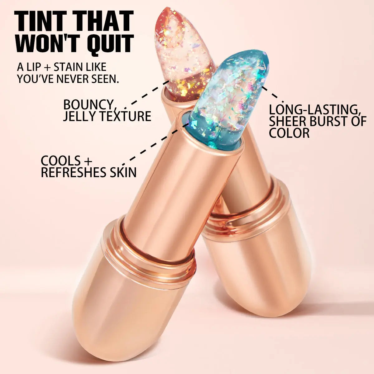 PHOFAY Moisturizing Jelly Warm Lipstick BlushBea_Mali