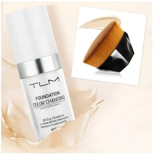 Temperature Liquid Foundation Concealer Portable Natural Color Makeup Foundation BB Concealer BlushBea_Mali