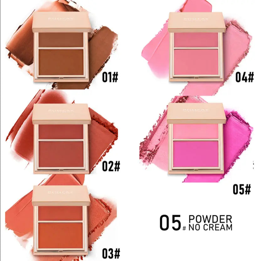 PHOFAY Double-Take Cream & Powder Blush Duo - BlushBea-Mali