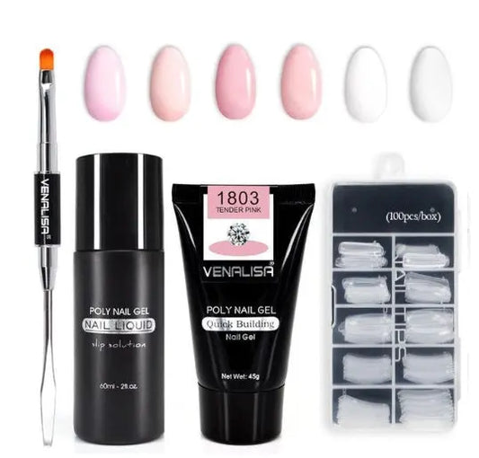 Venalisa Poly Nail Gel Kit Nail Design Builder Gel Set BlushBea_Mali