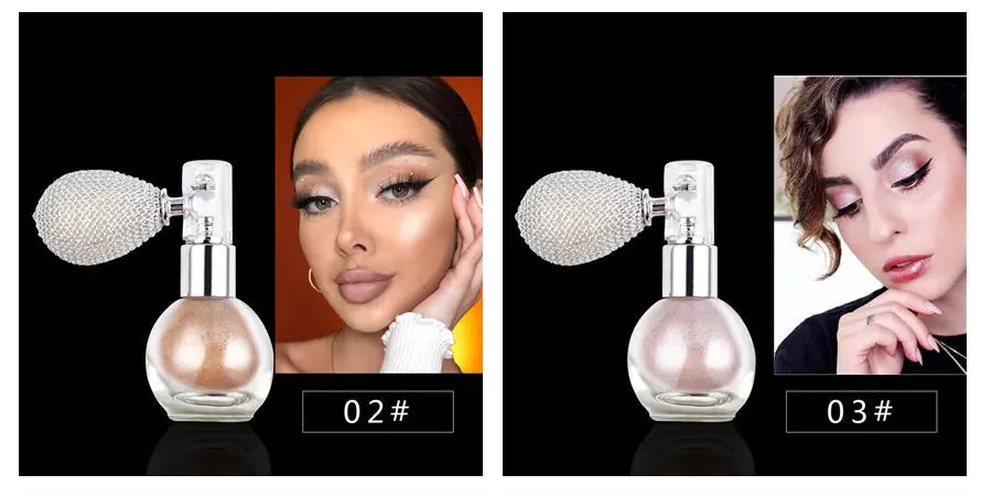 Spray Brightening Glitter Powder Body Powder Highlighter - BlushBea-Mali