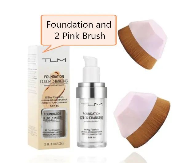 Temperature Liquid Foundation Concealer Portable Natural Color Makeup Foundation BB Concealer BlushBea_Mali