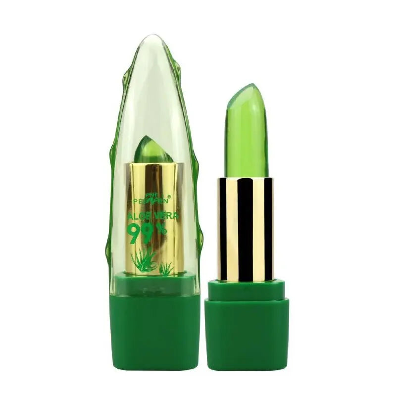 Aloe Vera Gel Color Changing Lipstick Gloss  Moisturizer Anti-drying Desalination Fine-grain Lip Blam Care BlushBea_Mali