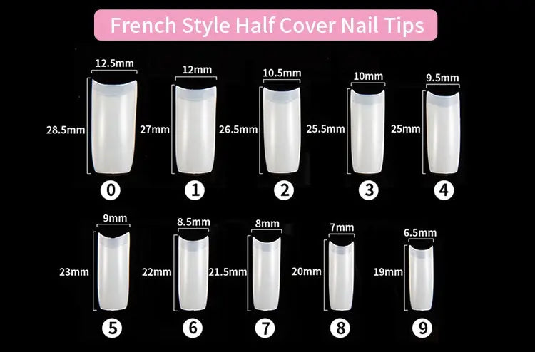 500 French nails - BlushBea-Mali