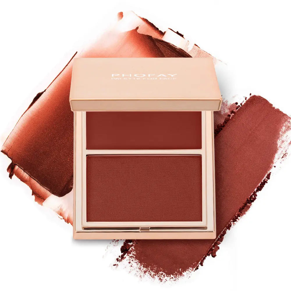 PHOFAY Double-Take Cream & Powder Blush Duo - BlushBea-Mali