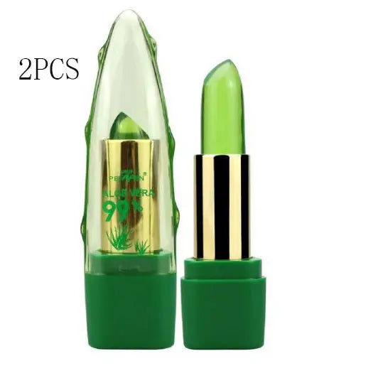 Aloe Vera Gel Color Changing Lipstick Gloss  Moisturizer Anti-drying Desalination Fine-grain Lip Blam Care BlushBea_Mali