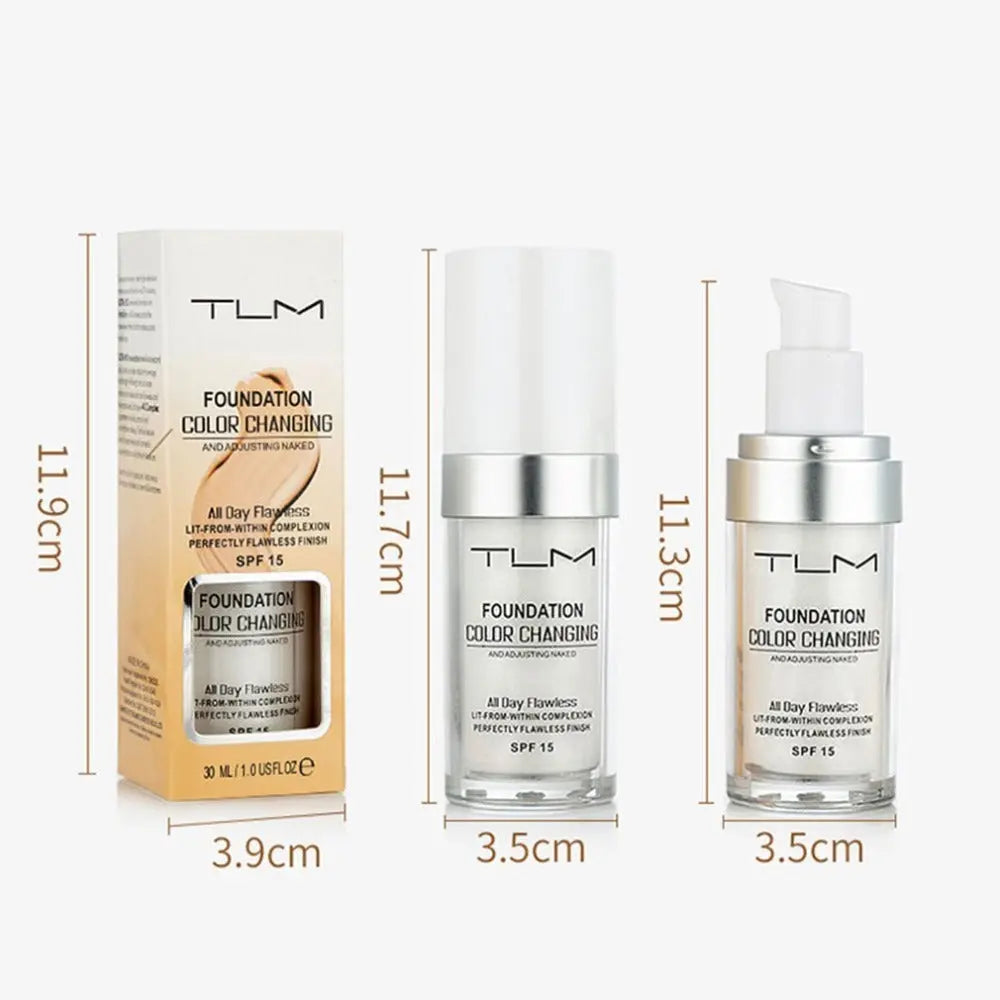 Temperature Liquid Foundation Concealer Portable Natural Color Makeup Foundation BB Concealer BlushBea_Mali