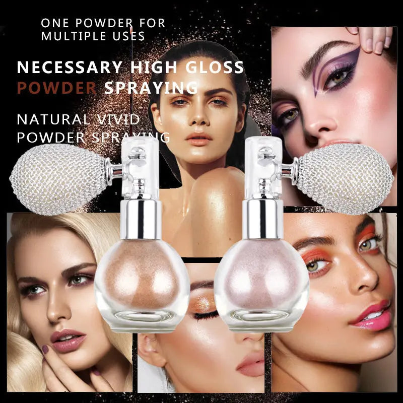 Spray Brightening Glitter Powder Body Powder Highlighter BlushBea_Mali