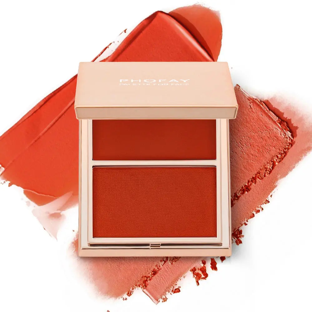 PHOFAY Double-Take Cream & Powder Blush Duo - BlushBea-Mali