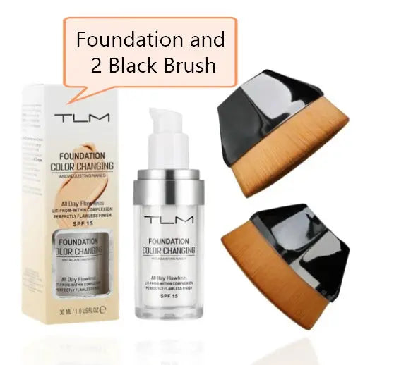 Temperature Liquid Foundation Concealer Portable Natural Color Makeup Foundation BB Concealer BlushBea_Mali