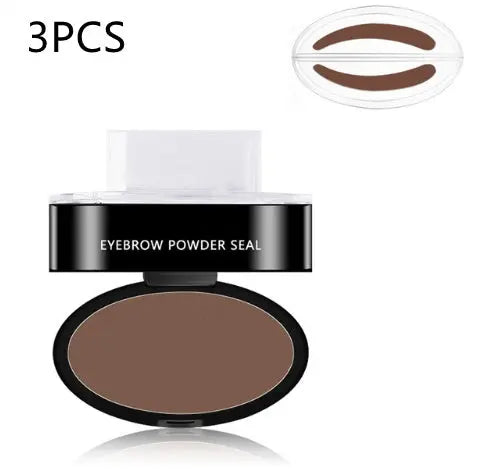 Eyebrow Powder Stamp Tint Stencil Kit Cosmetics Professional Makeup Waterproof Eye Brow Stamp Lift Eyebrow Enhancers Stencil Kit - BlushBea-Mali