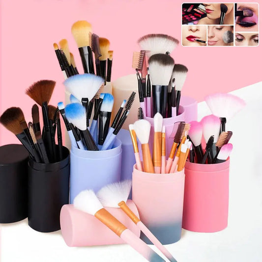 12pcs Makeup Brush Set Blush Eyeshadow Eyelash Highlighter Makeup Brush BlushBea_Mali