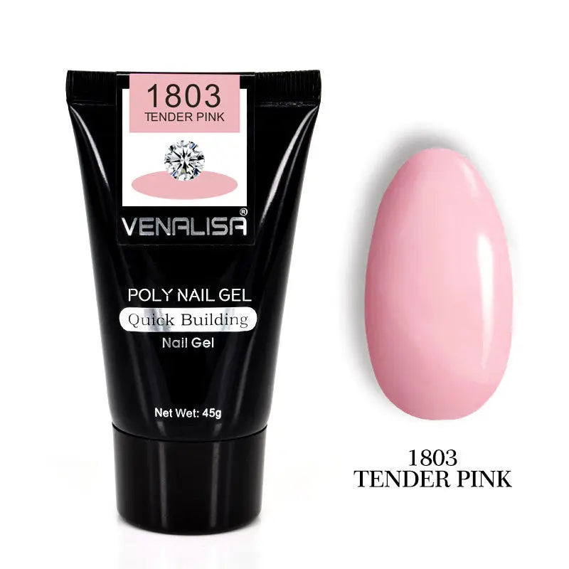 Venalisa Poly Nail Gel Kit Nail Fesign Builder Nail Gel Acrylic Transparent Crystal Coumuflage Set Nail Extend Jelly Gel Polish - BlushBea-Mali