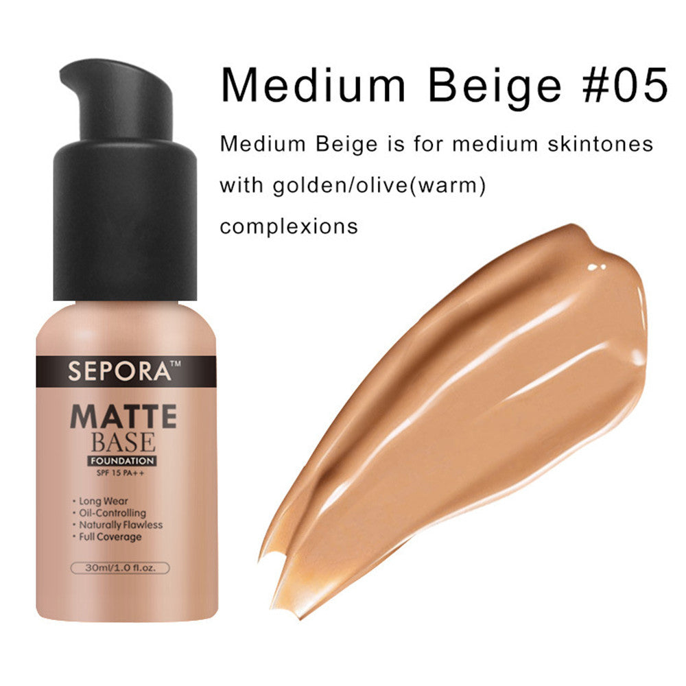 Isolate Waterproof Natural Concealer Base Makeup Matte Liquid Foundation Oil Control Foundation Cream BlushBea_Mali