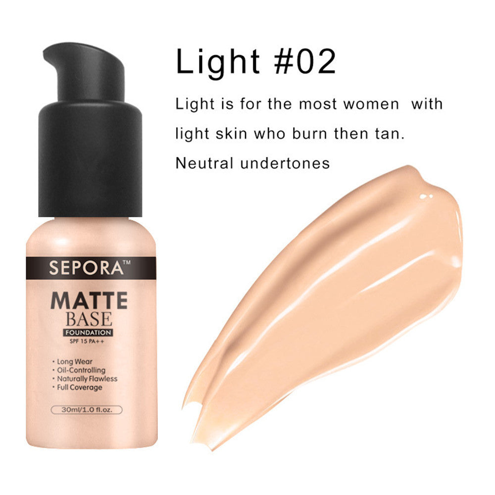 Isolate Waterproof Natural Concealer Base Makeup Matte Liquid Foundation Oil Control Foundation Cream BlushBea_Mali