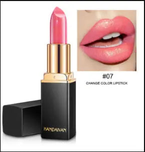 Shiny Metallic Lipstick Pearlescent Color Temperature Change Lipstick Gilt Lipstick BlushBea_Mali