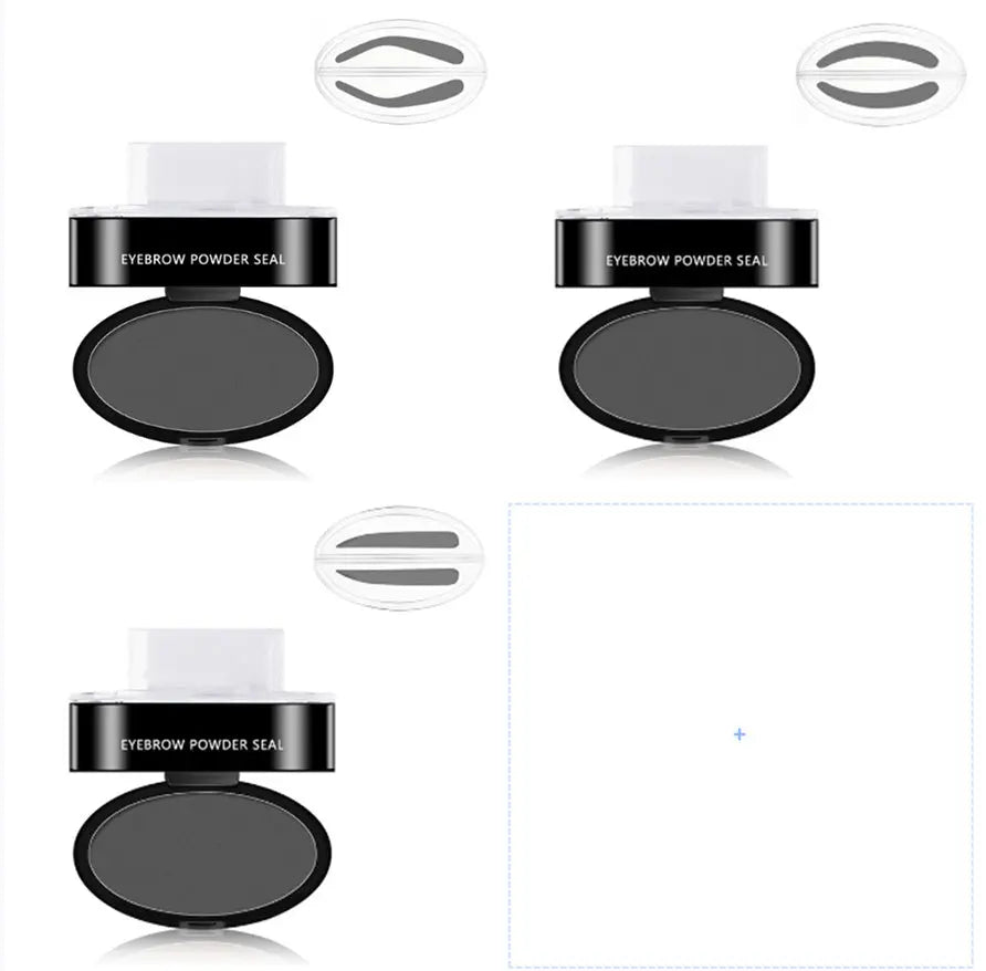 Eyebrow Powder Stamp Tint Stencil Kit Cosmetics Professional Makeup Waterproof Eye Brow Stamp Lift Eyebrow Enhancers Stencil Kit - BlushBea-Mali