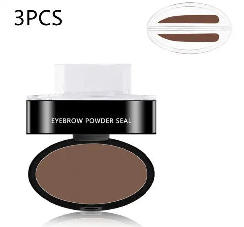 Eyebrow Powder Stamp Tint Stencil Kit Cosmetics Professional Makeup Waterproof Eye Brow Stamp Lift Eyebrow Enhancers Stencil Kit - BlushBea-Mali