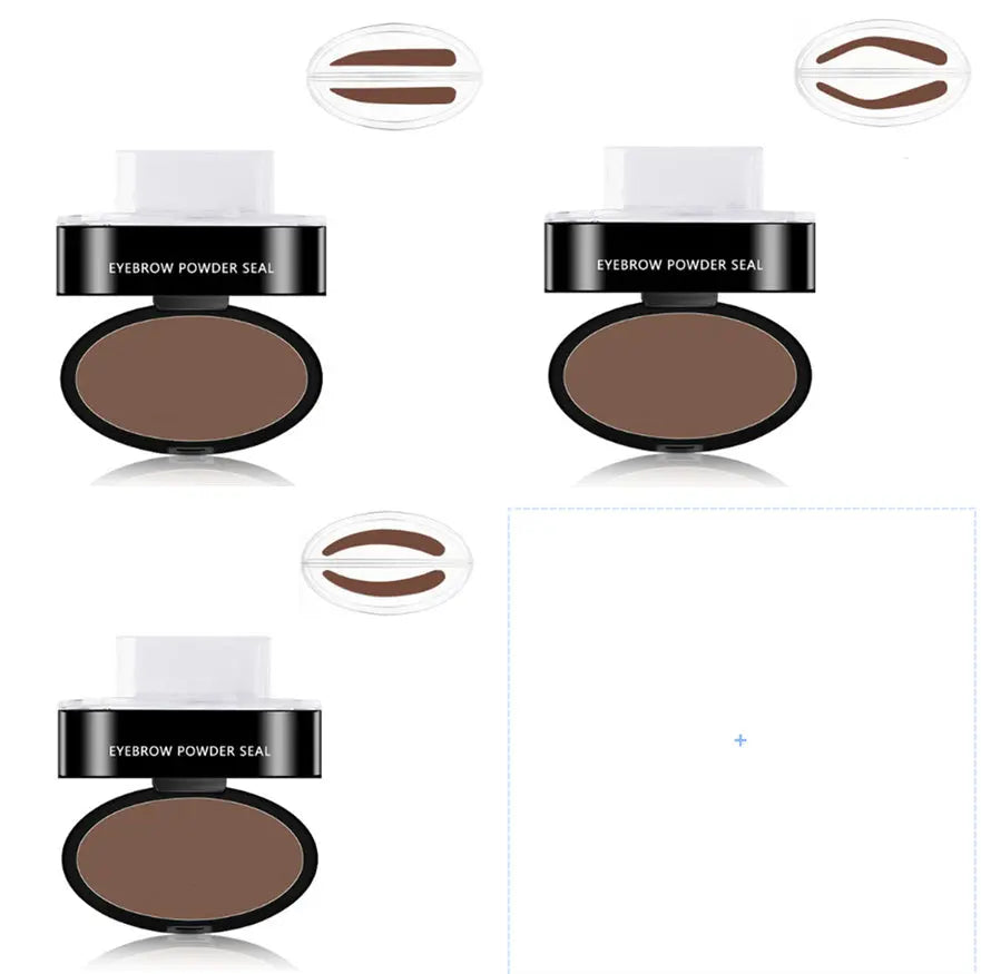 Eyebrow Powder Stamp Tint Stencil Kit Cosmetics Professional Makeup Waterproof Eye Brow Stamp Lift Eyebrow Enhancers Stencil Kit - BlushBea-Mali