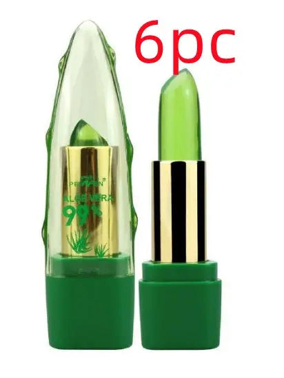Aloe Vera Gel Color Changing Lipstick Gloss  Moisturizer Anti-drying Desalination Fine-grain Lip Blam Care BlushBea_Mali