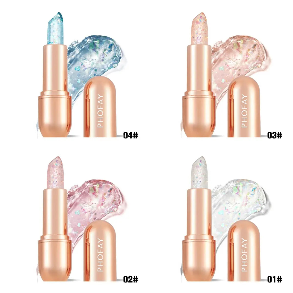 PHOFAY Moisturizing Jelly Warm Lipstick BlushBea_Mali