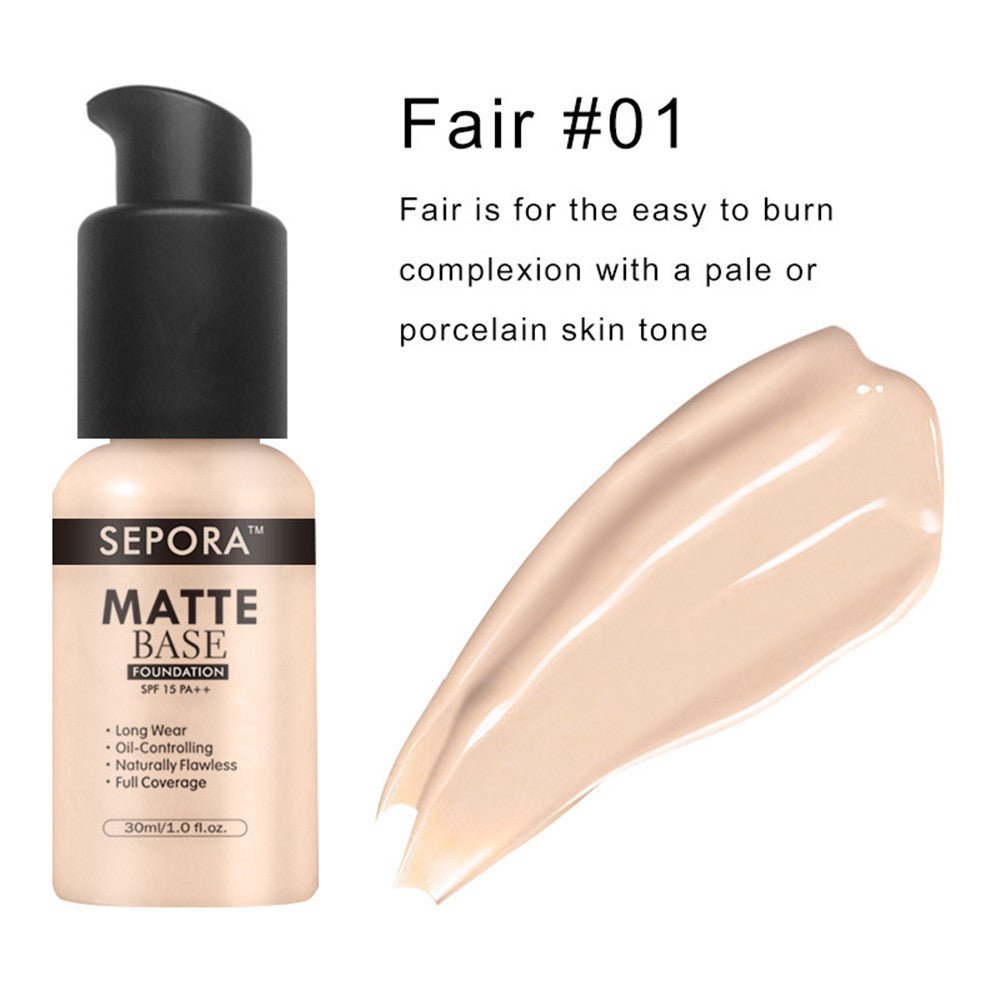Isolate Waterproof Natural Concealer Base Makeup Matte Liquid Foundation Oil Control Foundation Cream BlushBea_Mali