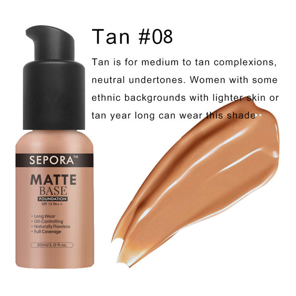 Isolate Waterproof Natural Concealer Base Makeup Matte Liquid Foundation Oil Control Foundation Cream BlushBea_Mali